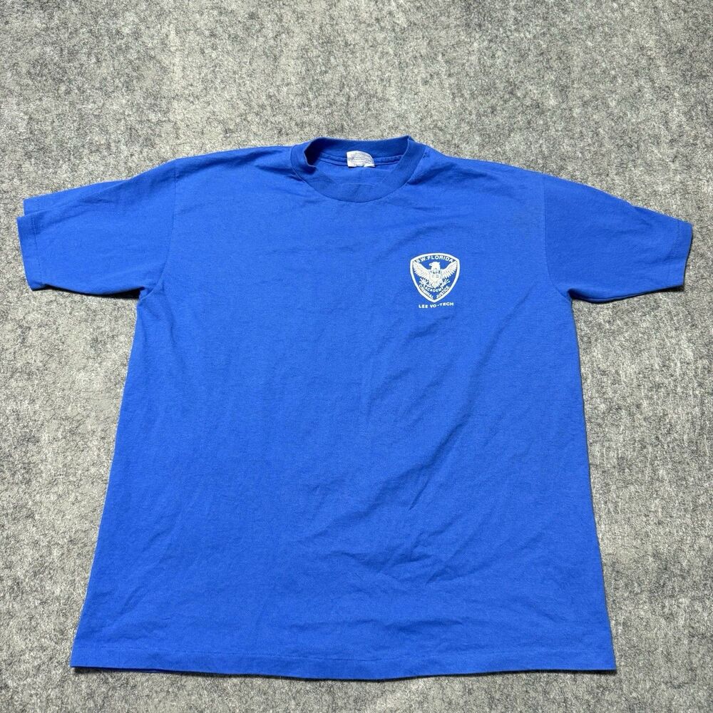 Vintage 80s Hanes Fifty-Fifty Criminal Justice Academy T Shirt XL Single Stitch